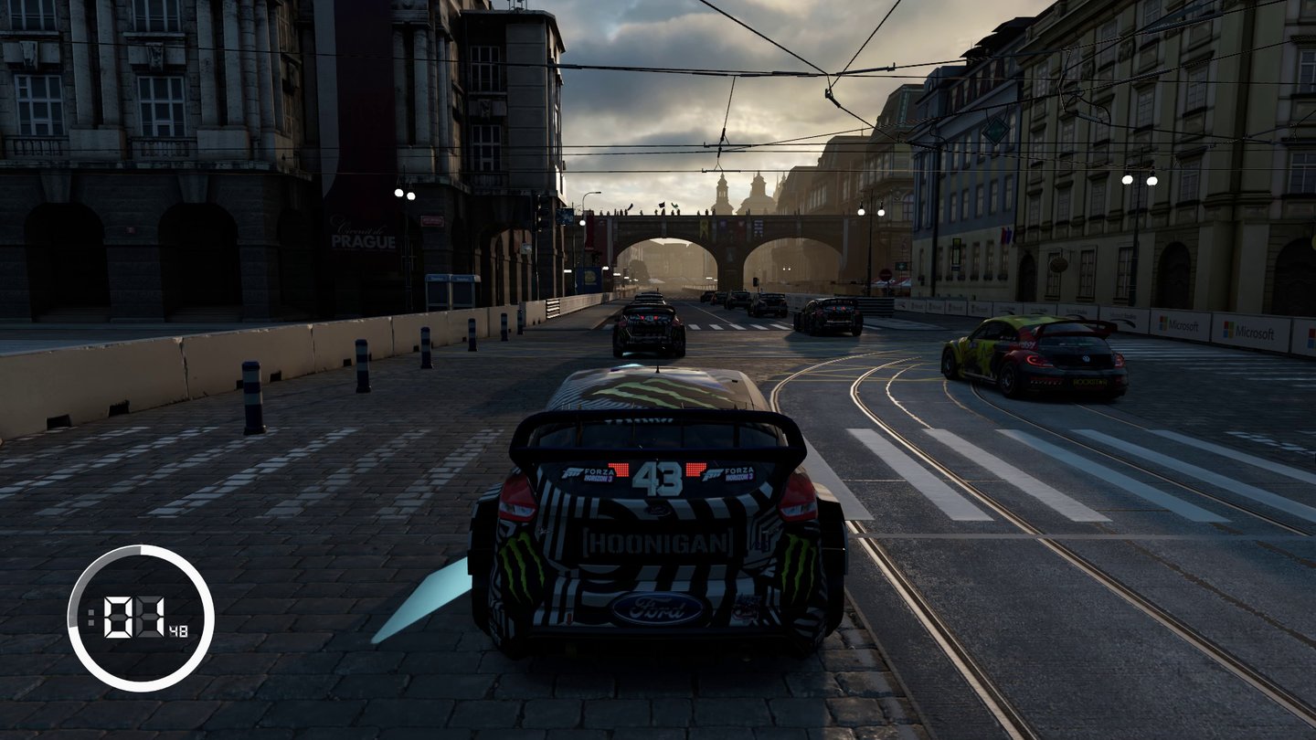 Forza Motorsport 7Prag bei Sonnenuntergang ist eine Augenweide.