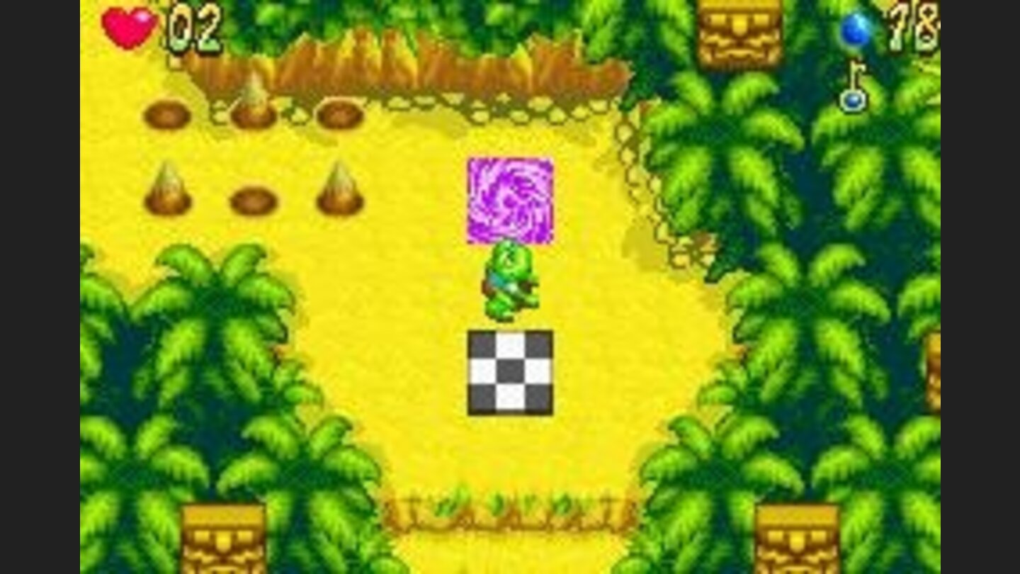 Once open, the bonus level warp looks like this (above Frogger)