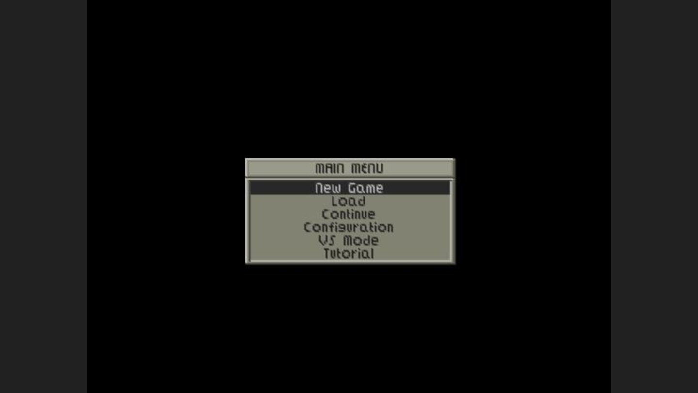 Main menu