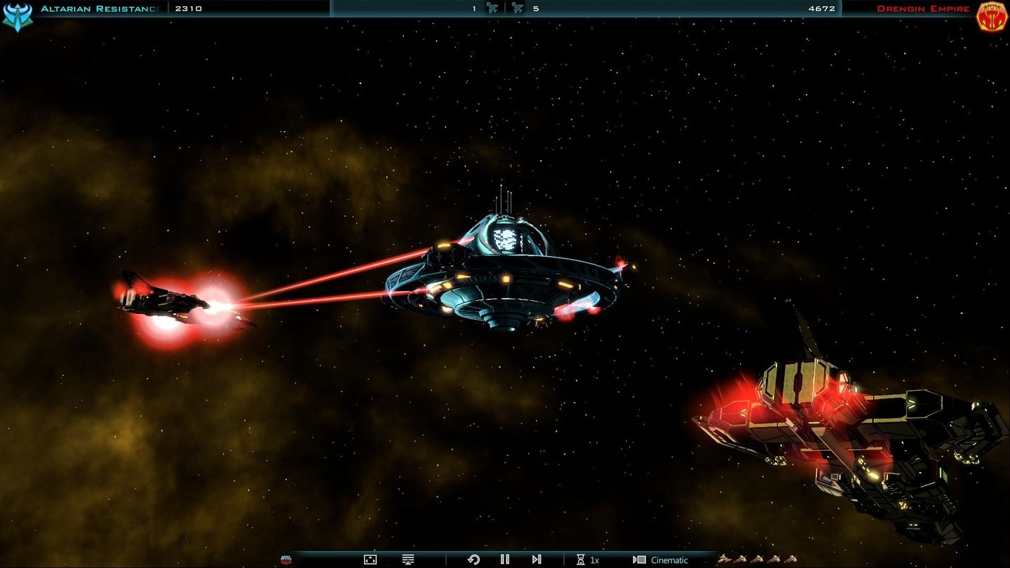 Galactic Civilization 3Raumstationen können sich gegen Angriffe sehr gut selbst zu Wehr setzen - insbesondere mit Militär-Upgrades.