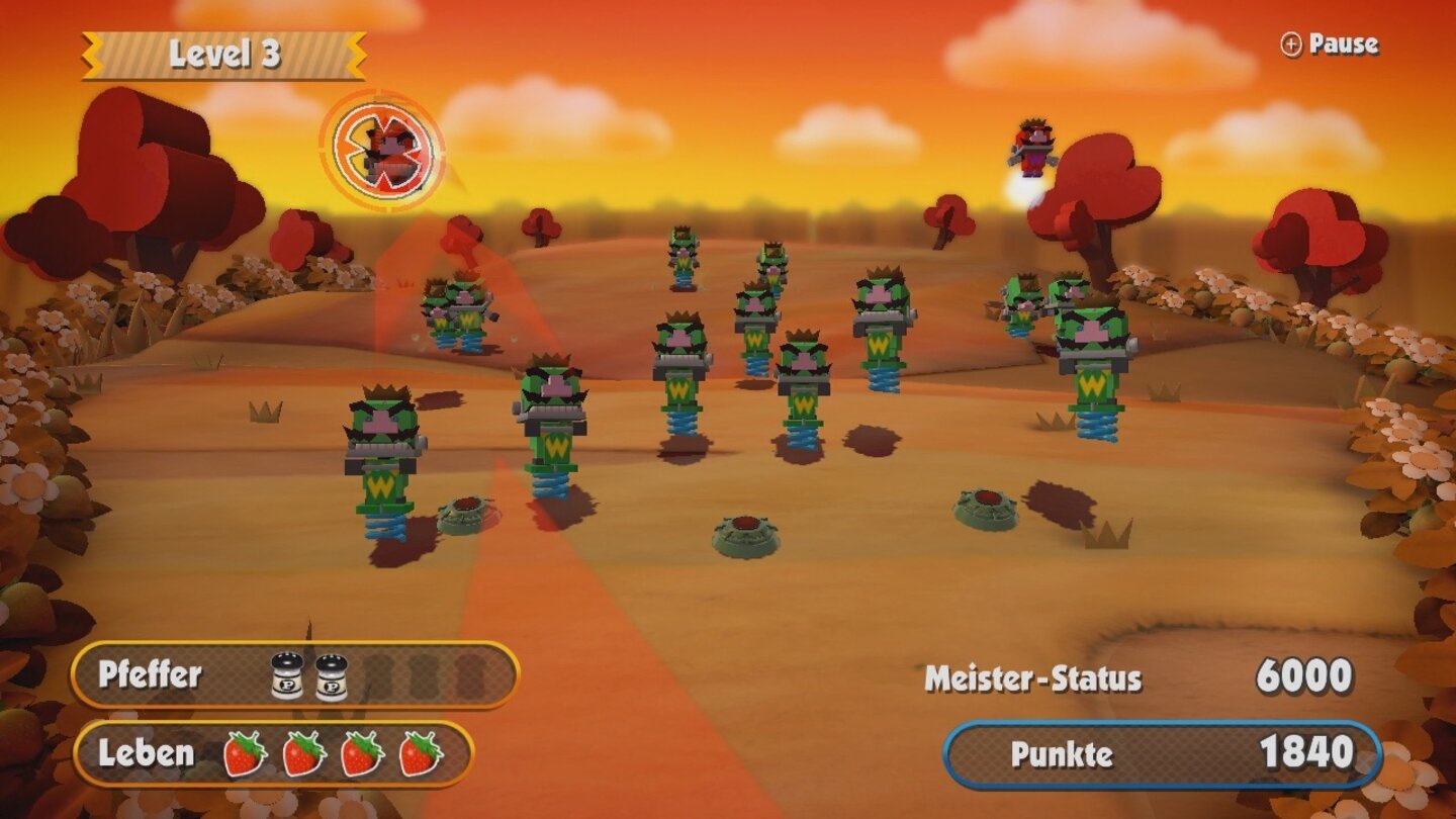 Game + WarioDer Schlüssel zum Erfolg bei Arrow liegt darin, den Kombo-Zähler so weit wie möglich in die Höhe zu treiben.