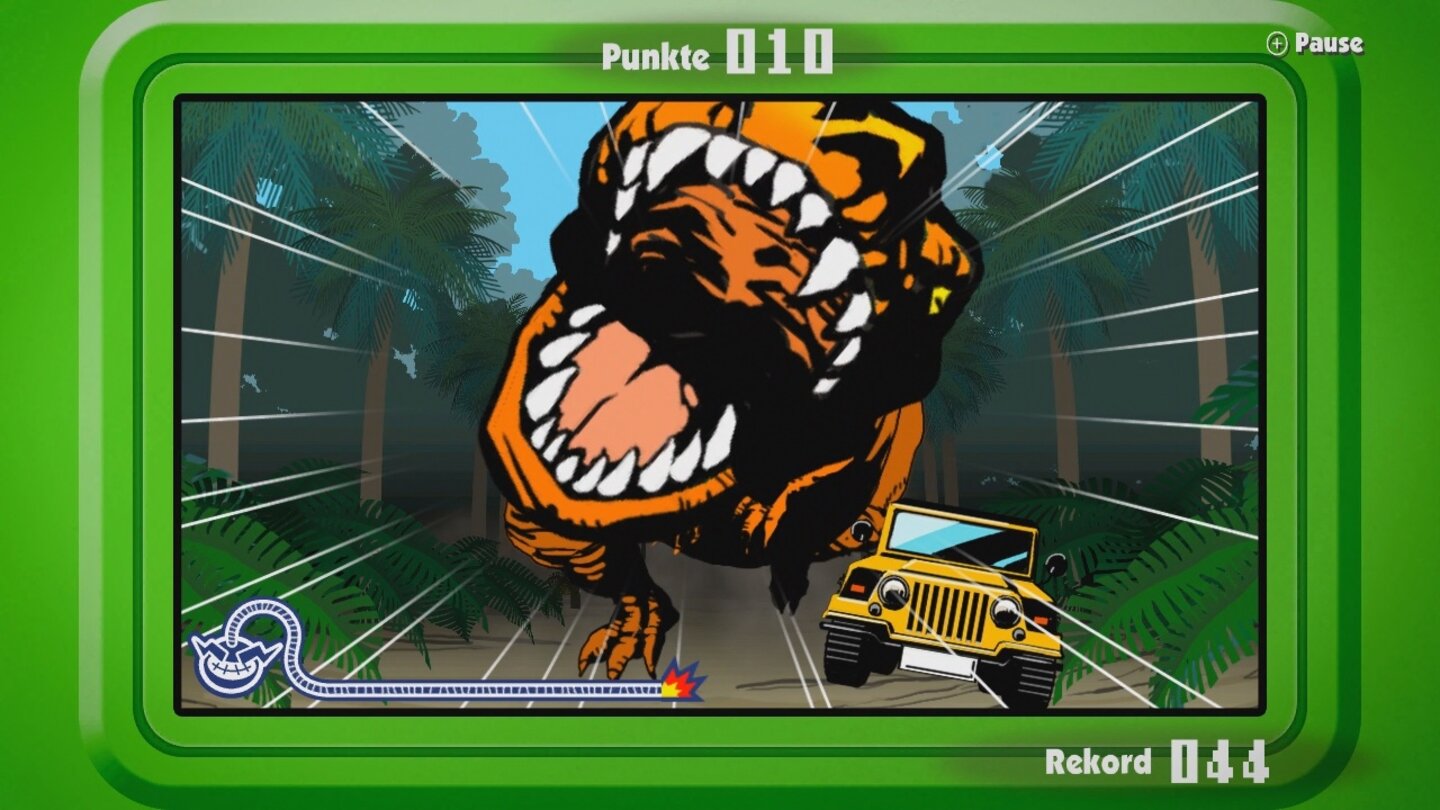 Game + WarioIm Minispiel Gamer sind die abgefahrenen Mikrospiele aus Wario Ware zurück. Die benötigen meistens nicht mehr als eine Taste und dauern nur wenige Sekunden.