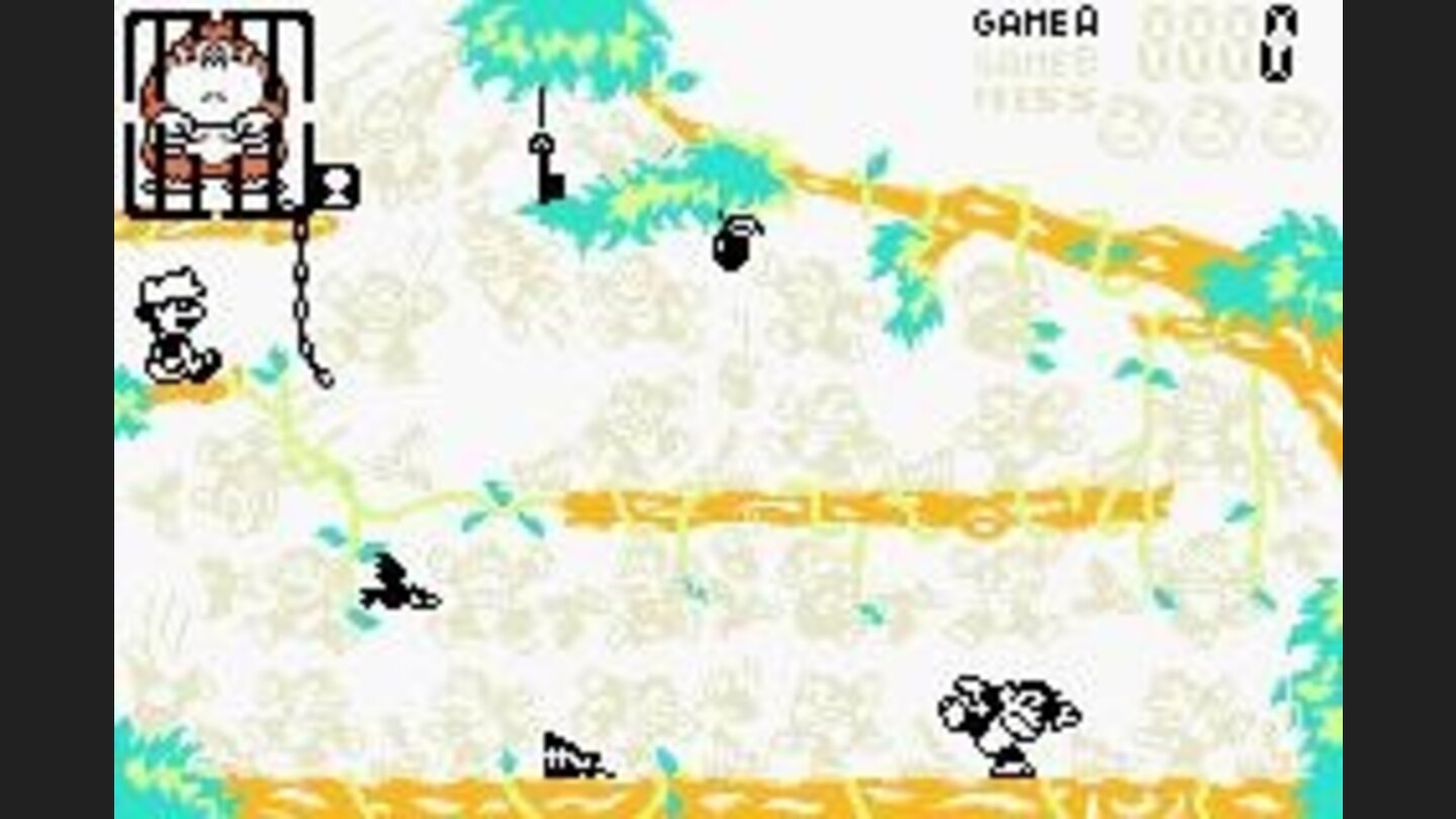 The classic version of Donkey Kong Jr. looks just as it did on the old handhelds where you can see all the spots that can light up