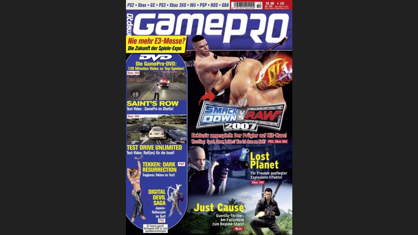 GamePro 102006mit WWE-Titelstory und Tests zu Dead Rising und Saints Row. Außerdem: Previews zu Army of Two, Assassins Creed und Just Cause.