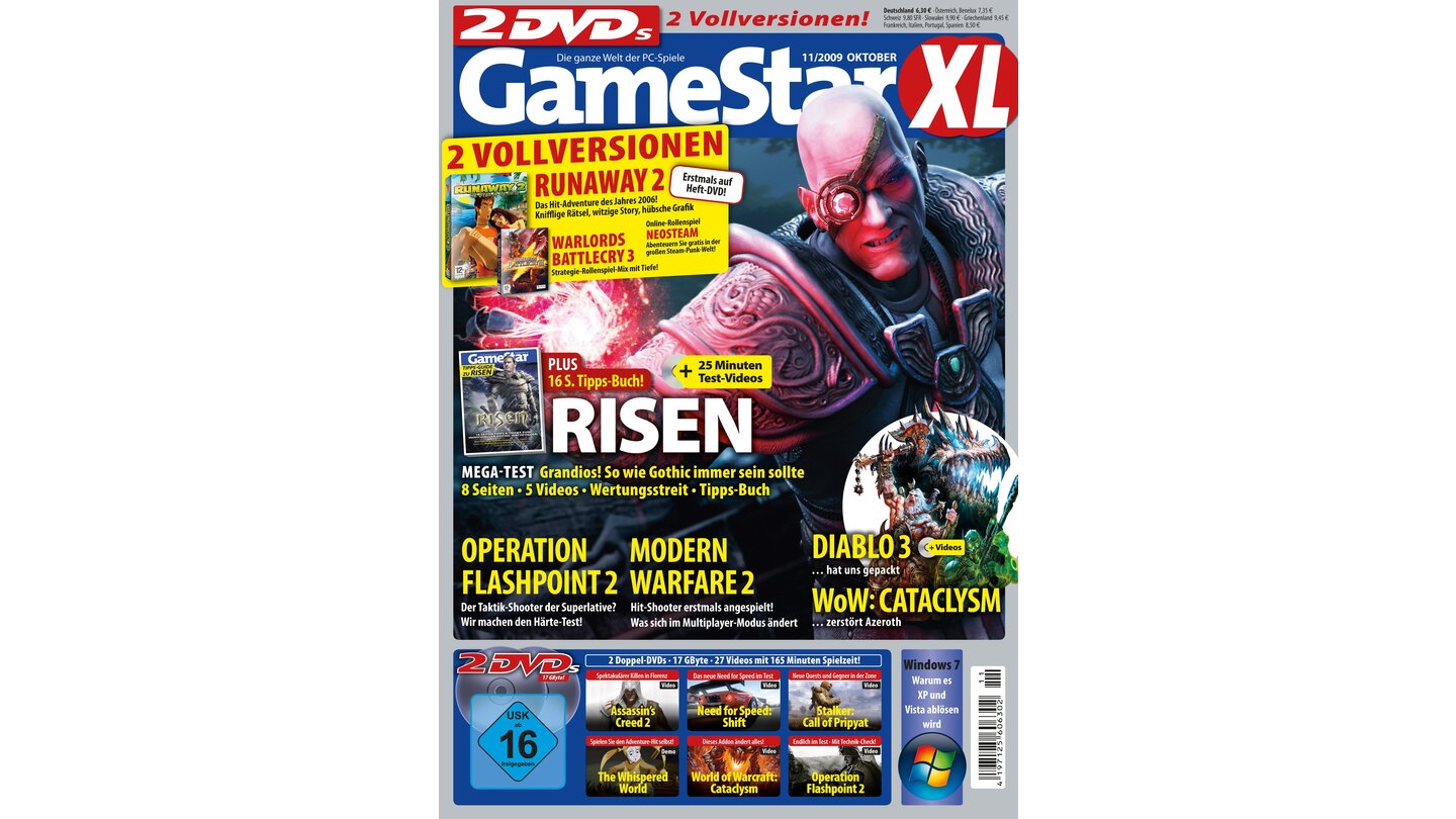 GameStar 11/2009Risen-Titelstory über Bugs und die Technik des Spiels. Außerdem: Diablo 3-Preview und Tests zu Resident Evil 5, Tropico 3, Venetica und Need for Speed: Shift.