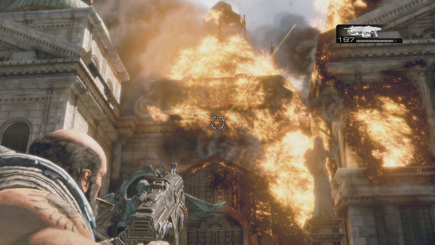 Gears of War 3: RAAM's ShadowGenau wie das Hauptspiel bietet auch das Add-On wunderschöne Effekte.