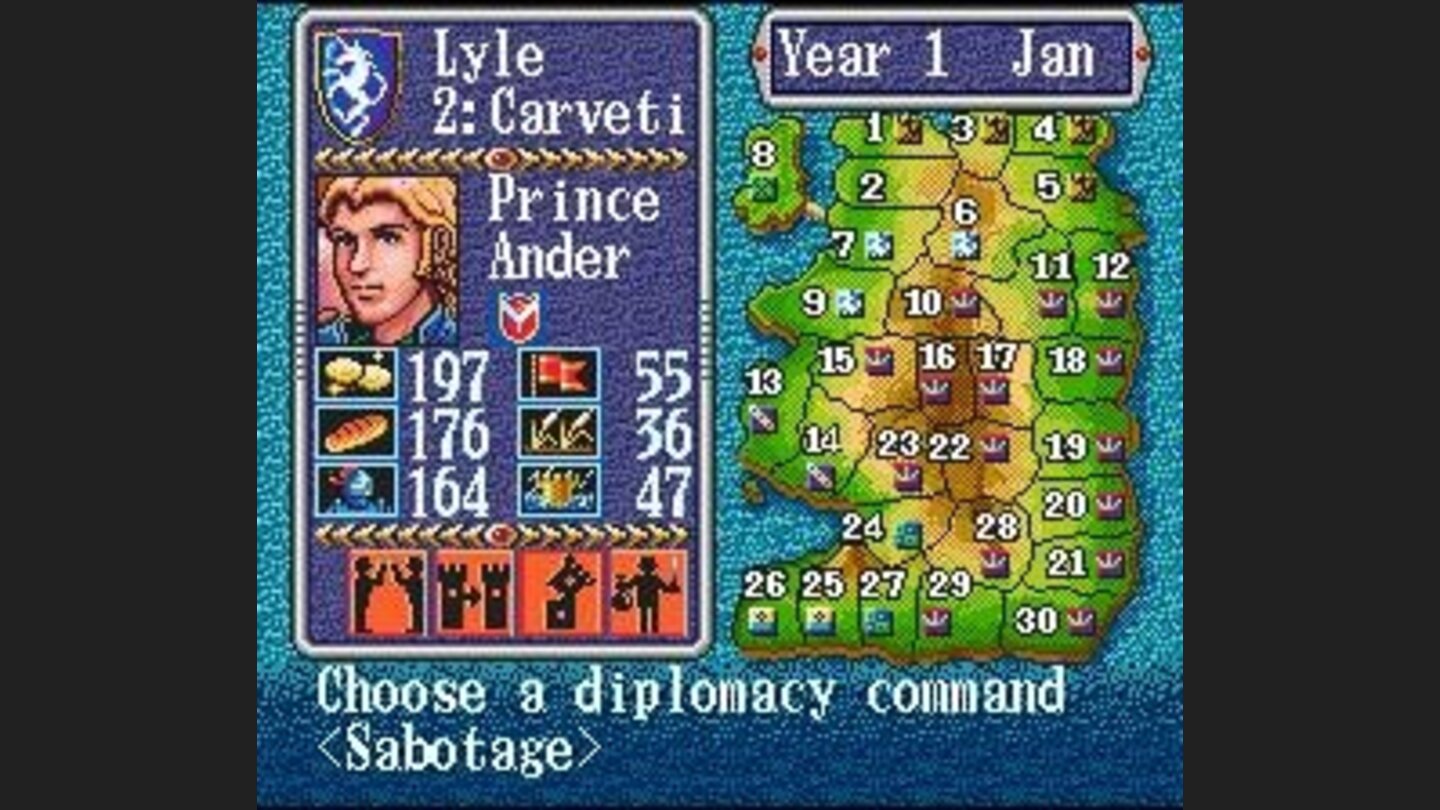 Choosing diplomacy commands