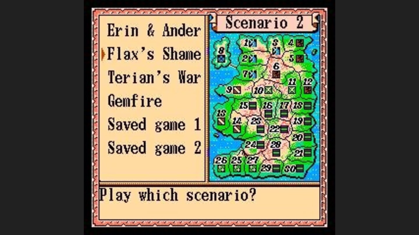 Selecting a scenario