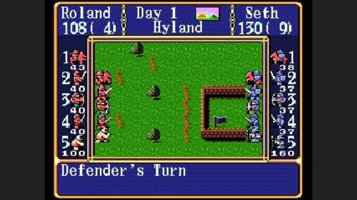 Strategical battle screen