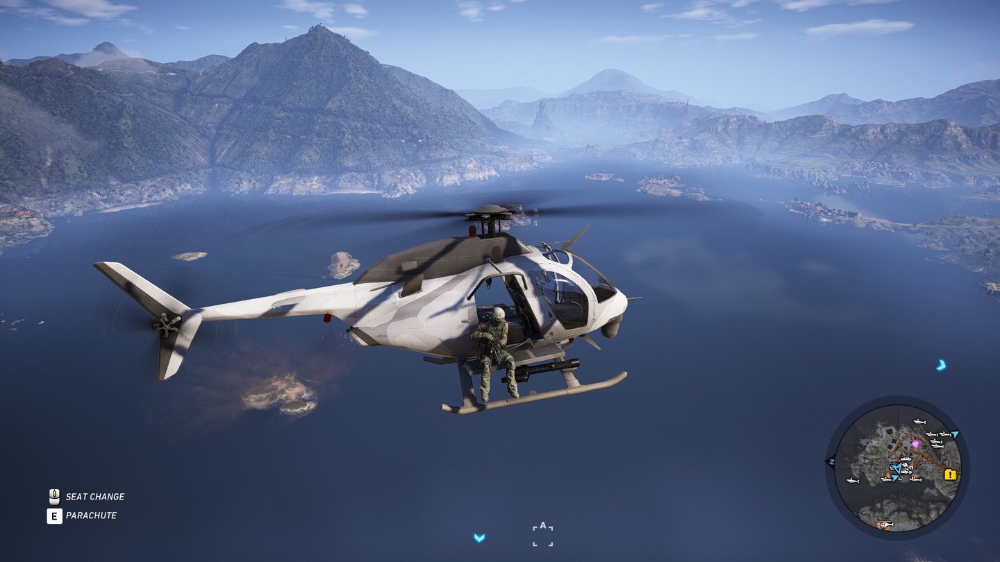 Ghost Recon: WildlandsPer Hubschrauber reist es sich am bequemsten durch Bolivien und die Aussicht ist meistens fantastisch.
