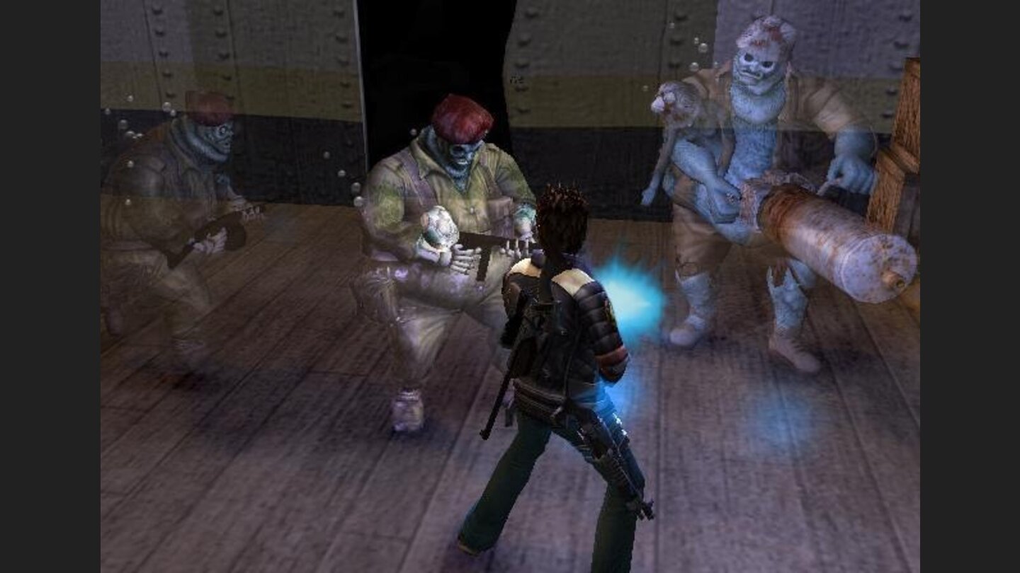 Lazarus fights Ship Troopers