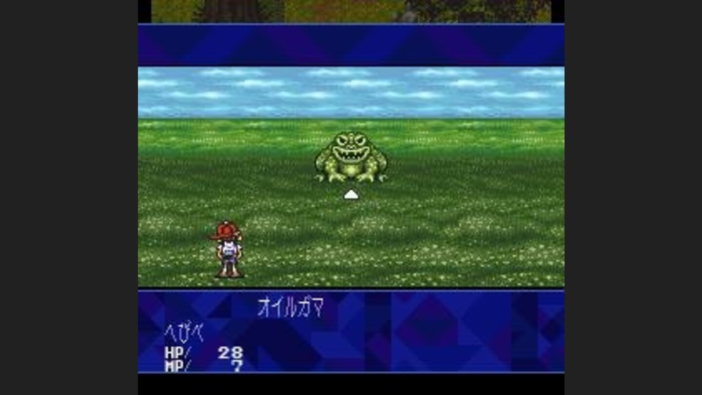 Random battle against a frog