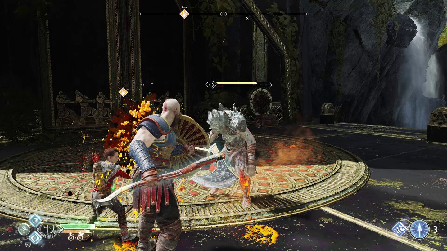 God of WarAm Anfang sind unsere Gegner noch klein, später werden sie haushoch