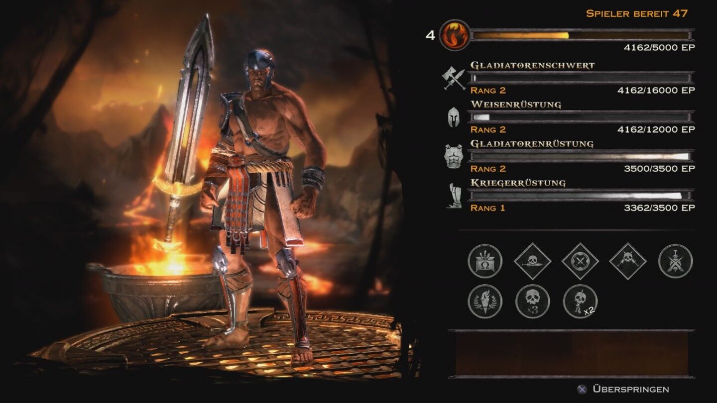 God of War: Ascension (Multiplayer)Nicht nur euer Krieger steigt im Erfahrungslevel auf, sondern auch eure Ausrüstung.
