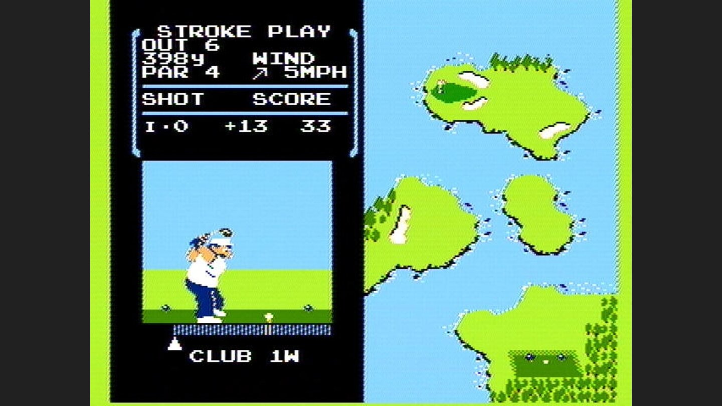 The holes get more difficult as the game goes on