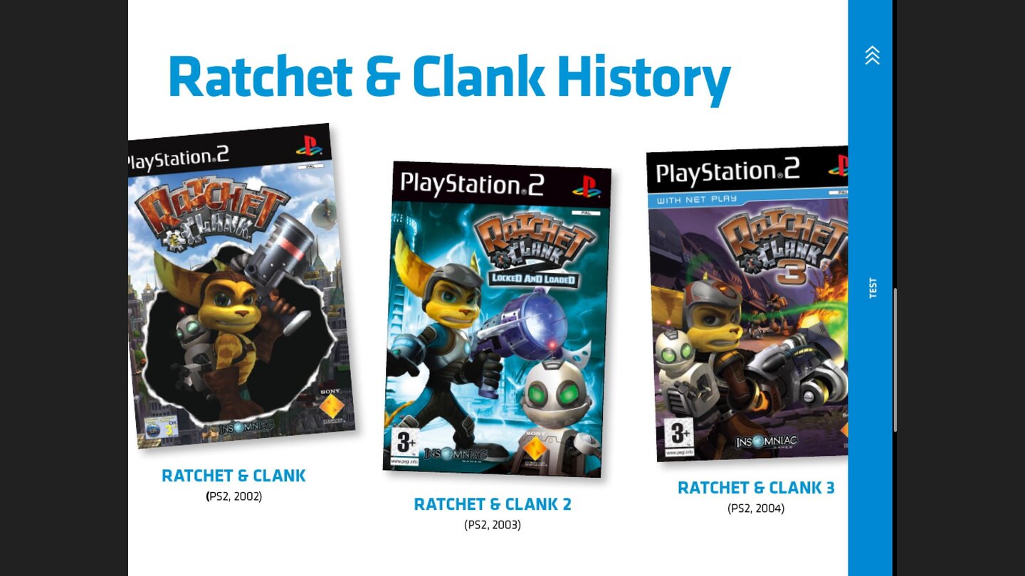 GamePro für Tablets
Die Geschichte einer Spieleserie wird mit den scrollbaren Timelines besonders anschaulich.