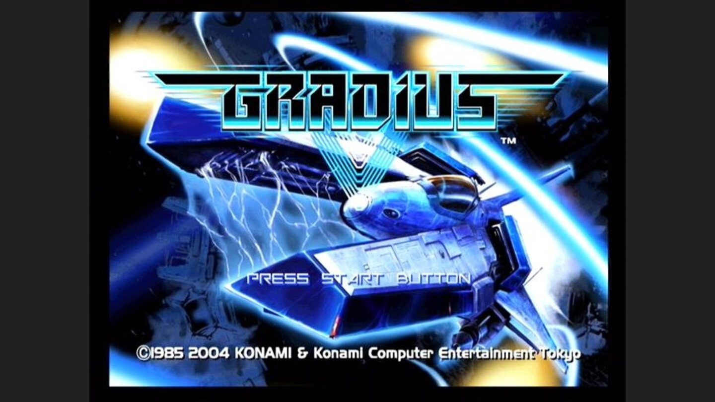 Game title and menu screen