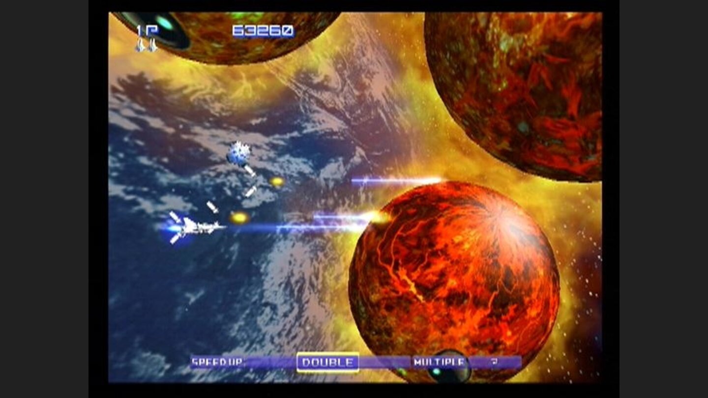 Firing lasers at some large enemies