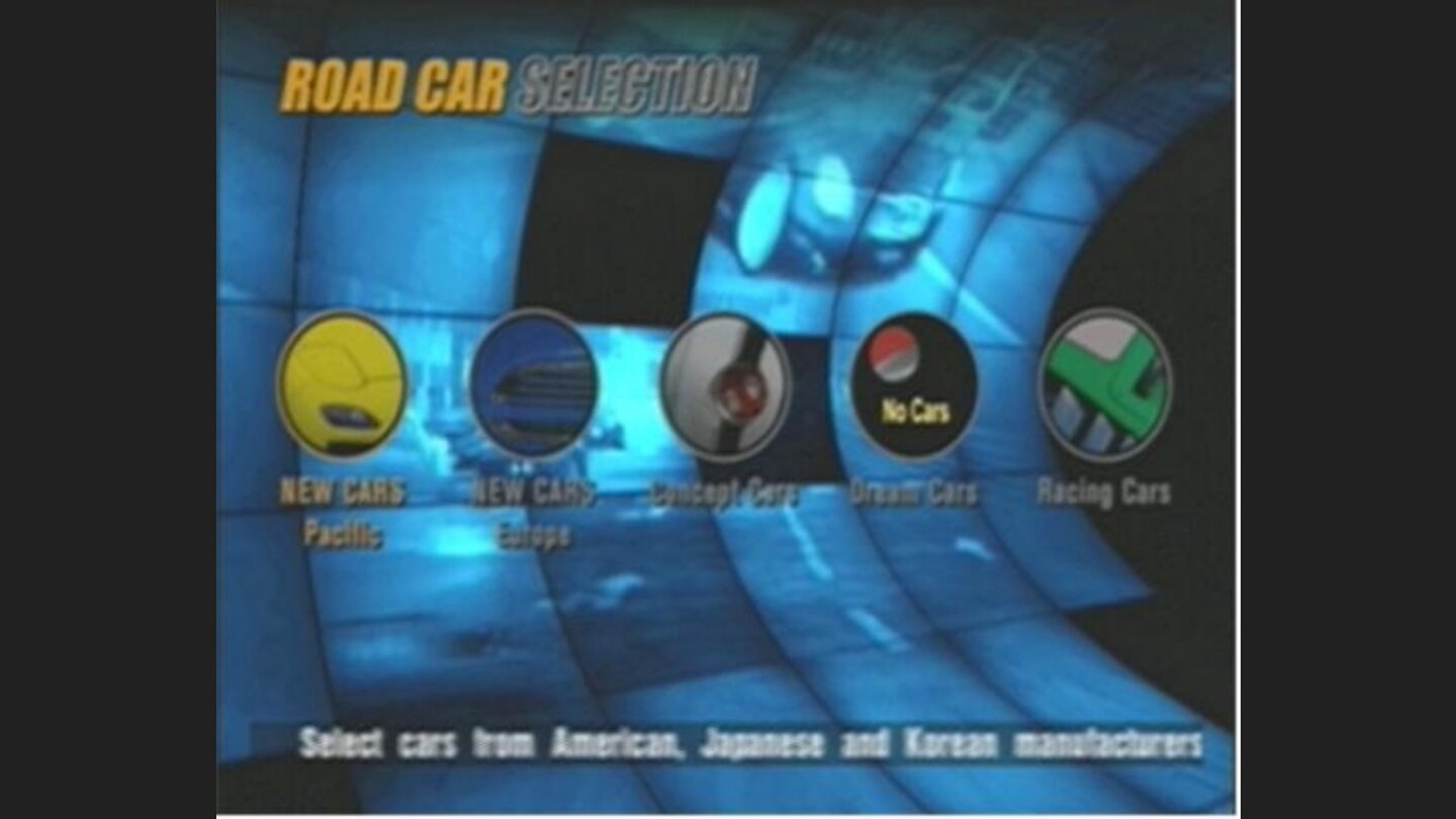Road Car Selection Screen