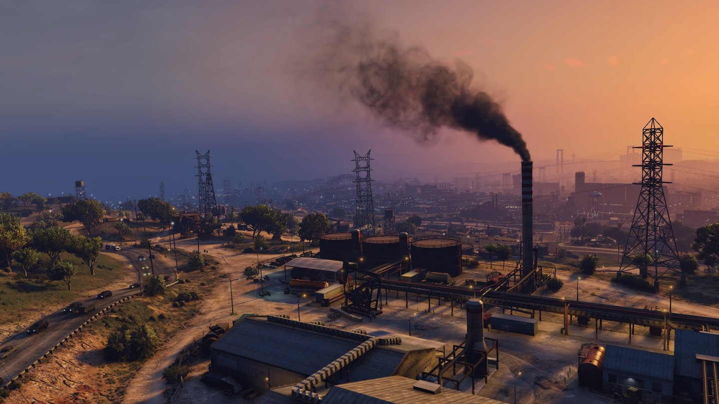 Grand Theft Auto 5Wäre die Luft hier nicht total verpestet, könnten wir fast bis zum Horizont schauen.