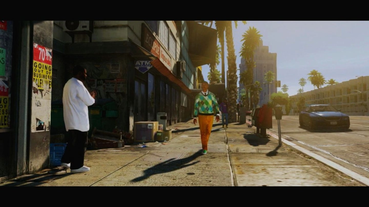 GTA 5 – Trailer-AnalyseAuge für’s Detail: Sogar an authentischen Müll am Straßenrand hat Rockstar Games gedacht.