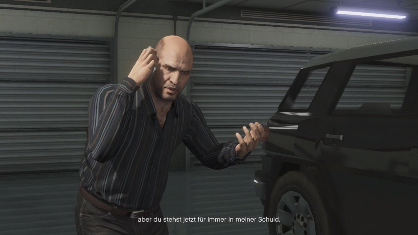 Grand Theft Auto OnlineNebencharaktere aus GTA 5 (wie hier Simeon) tauchen auch in GTA Online auf und versorgen uns mit Missionen.
