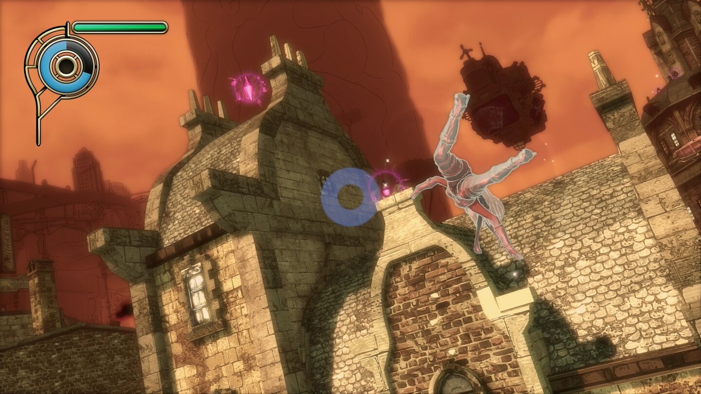 Gravity Rush RemasteredKristalle sind überall in der Spielwelt verstreut. Mit ihnen verbessern wir unsere Skills.