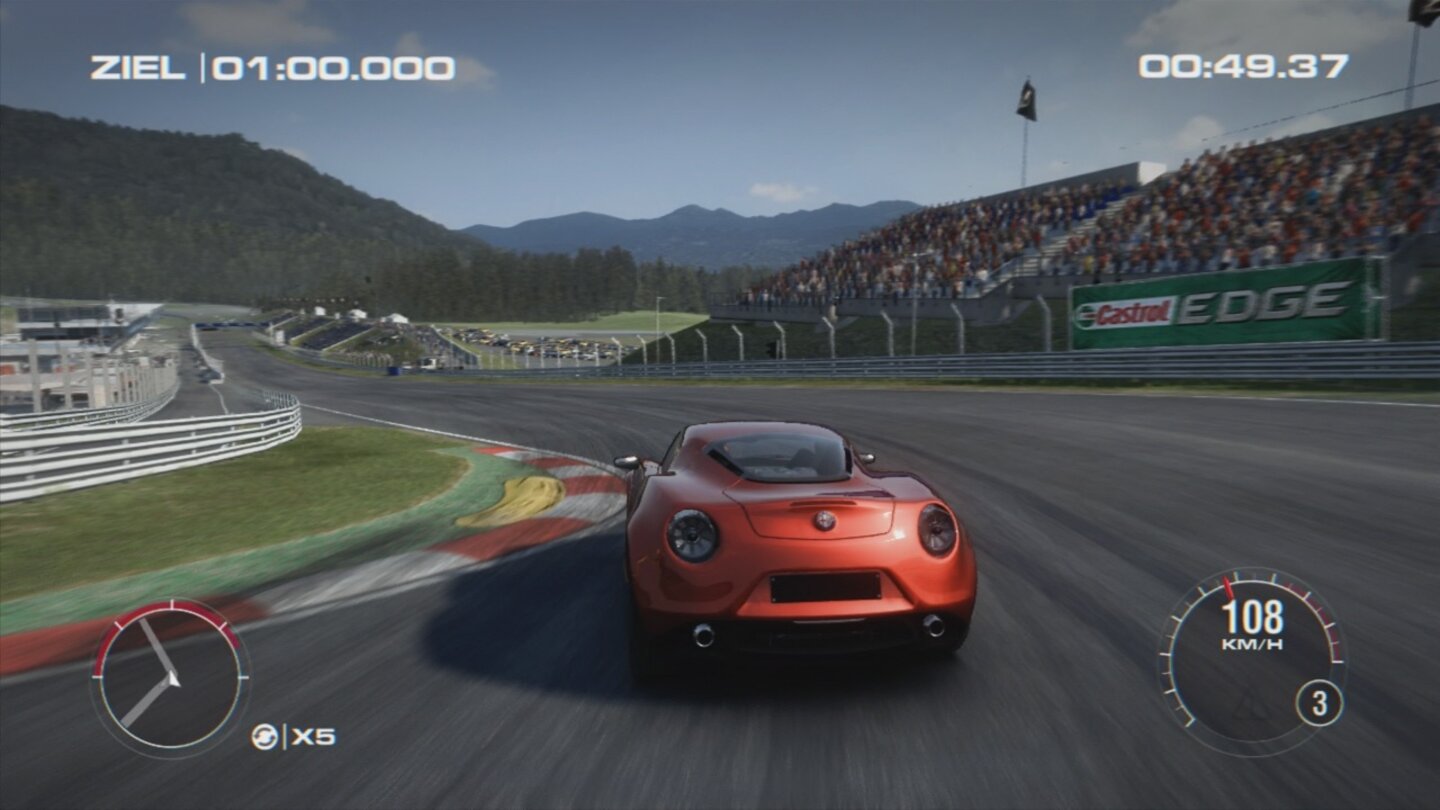 GRID 2Wir brettern mit unseren Boliden auch über echte Rennstrecken wie den Red Bull Ring in Österreich.