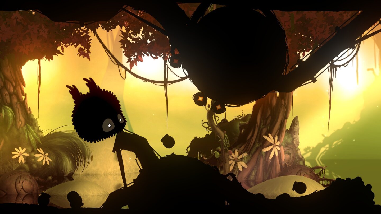 Badland: Game of the Year EditionDurch die Dickmacher-Power-Ups sind wir zu einen regelrechten Koloss angewachsen und kommen nur schleppend voran.