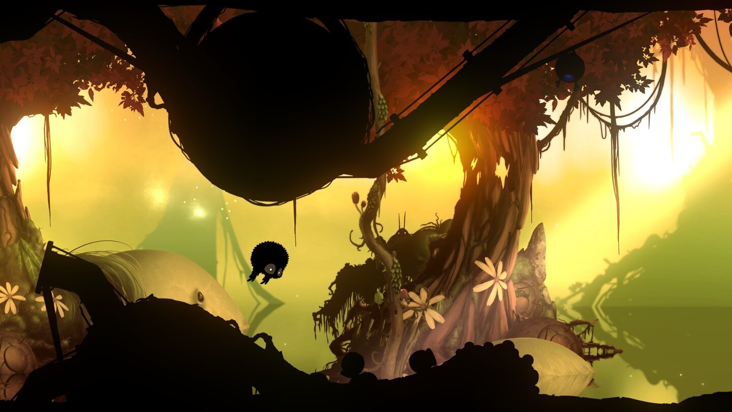 Badland: Game of the Year EditionMit diesem Umfang flattern wir wesentlich unbeschwerter durch den Level und sind wieder schneller unterwegs.