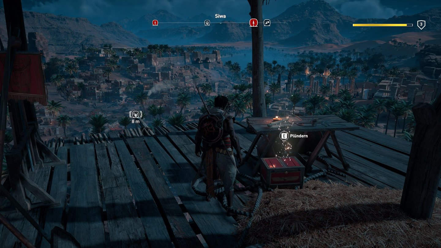 Assassin's Creed OriginsWer fleißig die Spielwelt erkundet, kann auch an entlegenen Orten wertvolle Schätze finden.