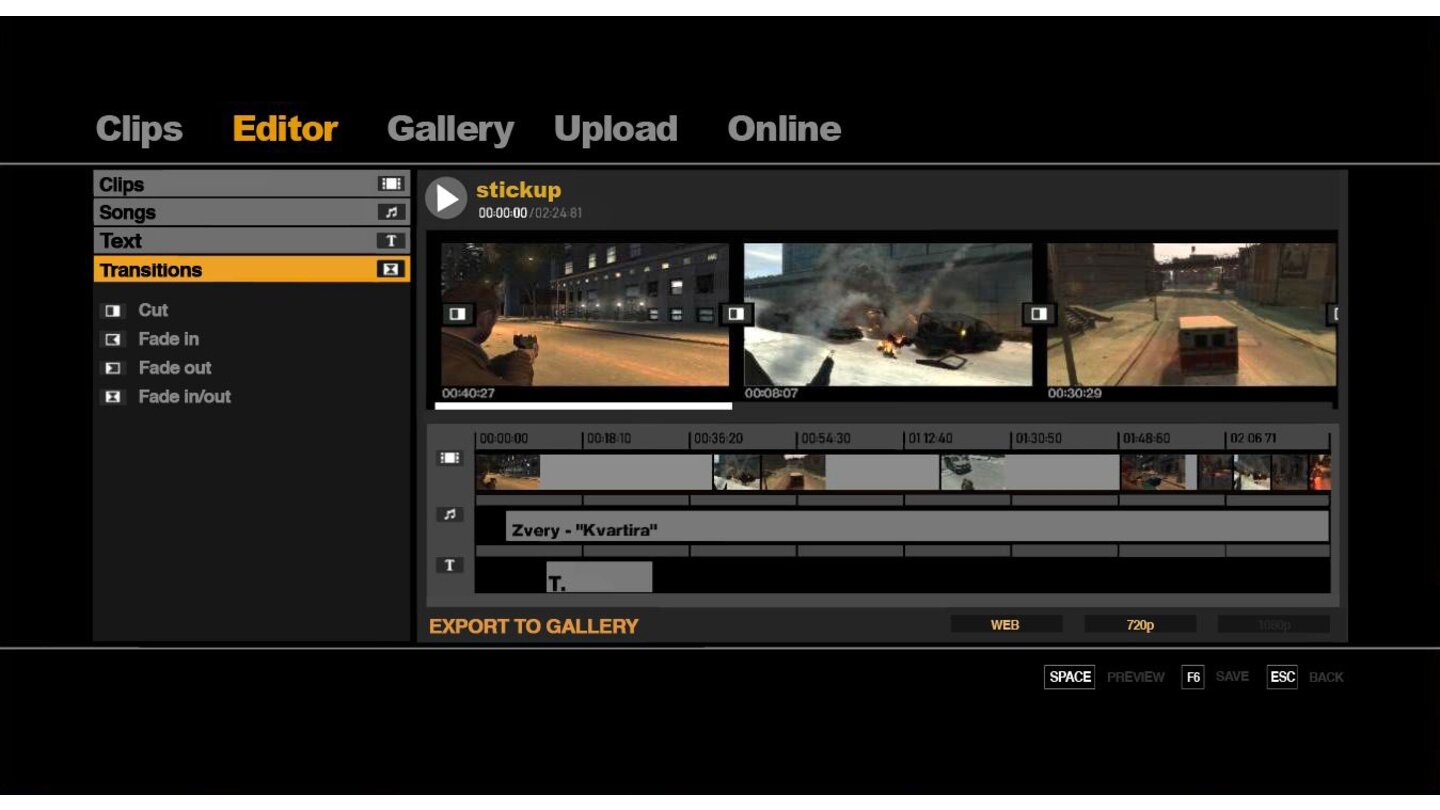 GTA 4: Video-Editor