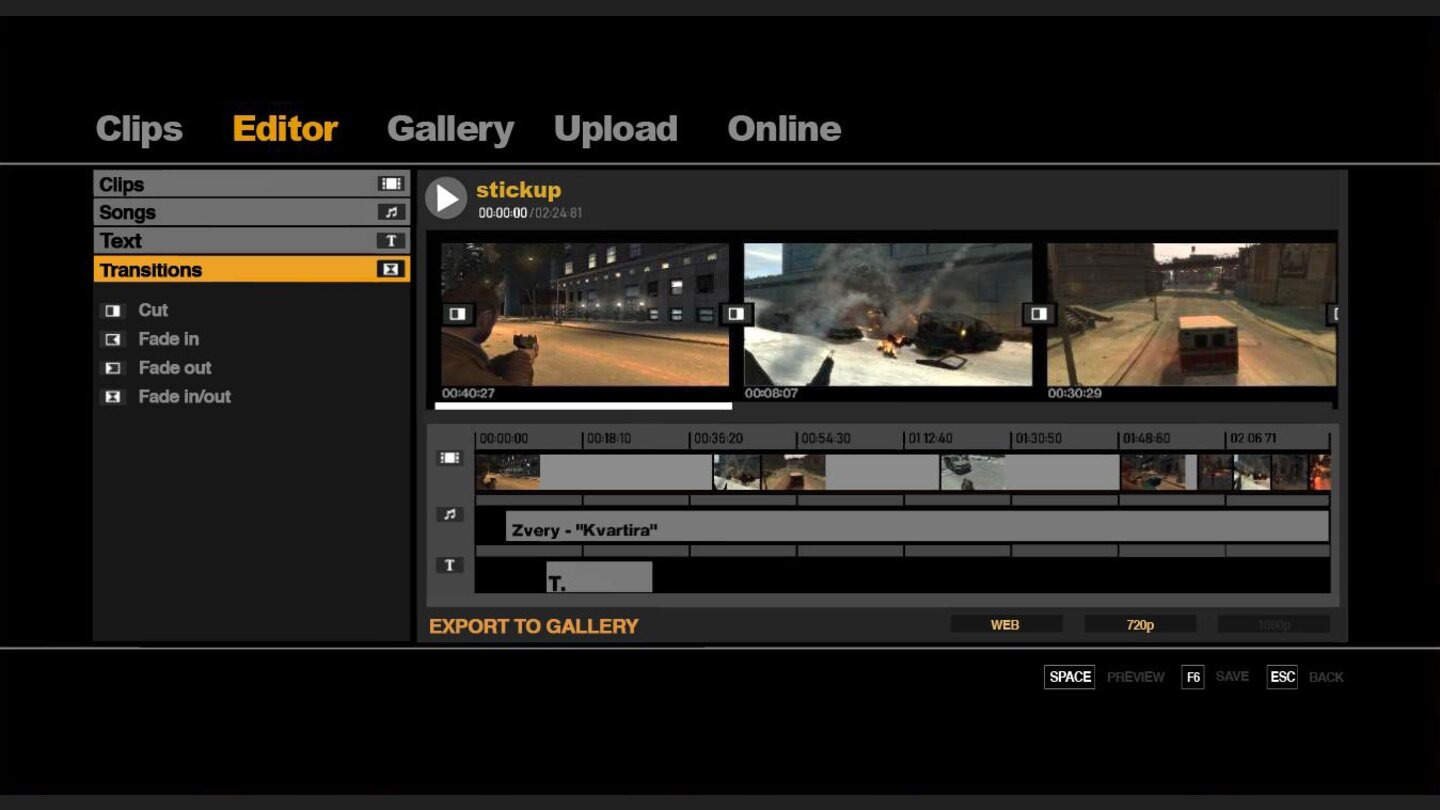GTA 4: Video-Editor