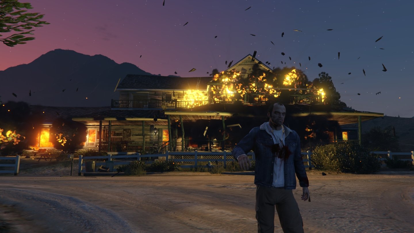 GTA 5 - PC-VersionPsychopaths don't look at explosions.