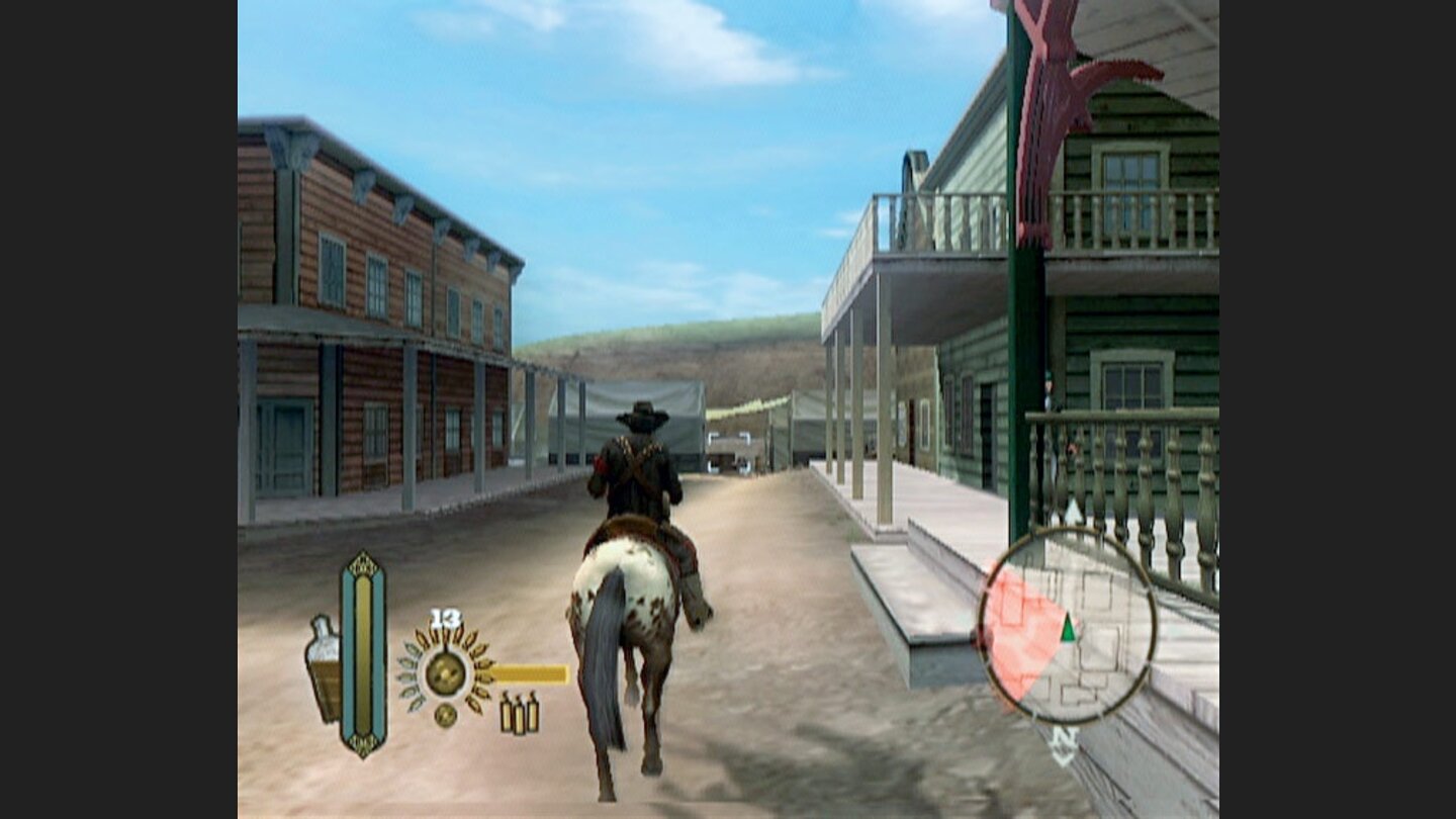 Gun (2005)
Der Third-Person-Shooter Gun wird 2005 für die Playstation 2, Xbox 360, Xbox, PSP, den GameCube, und den PC veröffentlicht. Der Trapper Colton White ist auf der Suche nach seinen Wurzeln, nachdem er seine Familie während eines Banditenüberfalls verliert. Neben der Hauptaufgabe verdienen wir im amerikanischen Grenzland durch kleinere Missionen Dollars (Rinder hüten, Gold schürfen, Expresslieferungen, Kopfgeldjagd, Glücksspiel). In Feuergefechten können wir kurzzeitig in die Ego-Perspektive wechseln und mehrere Feinde gleichzeitig ausschalten.
