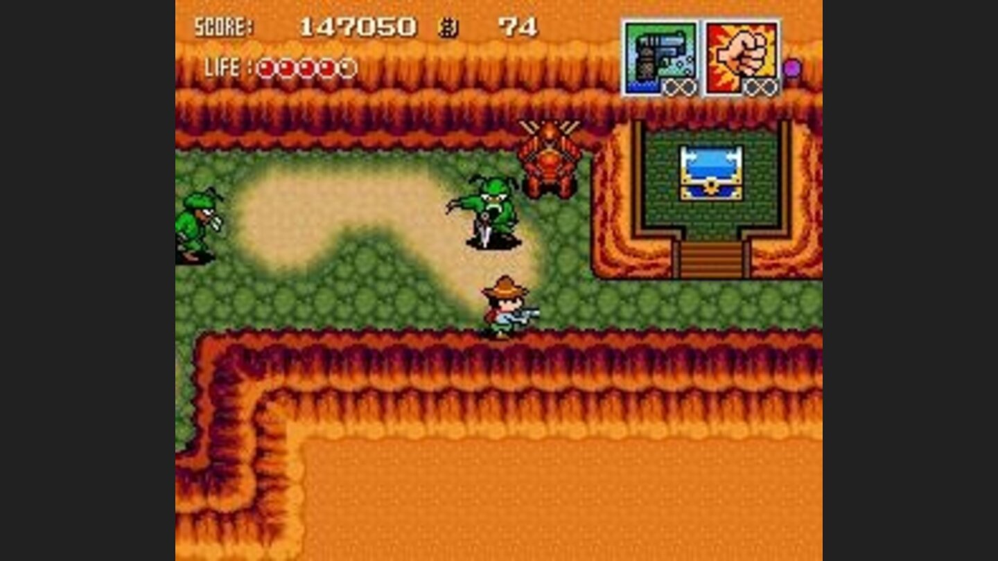 Red and green guys are guarding the treasure