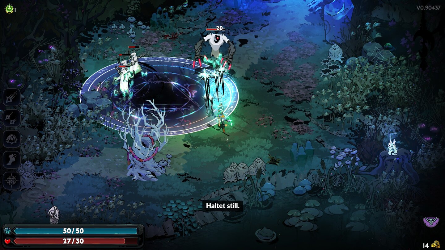 In Hades 2 verfügt ihr nicht nur über einen Dash, sondern auch über einen Sprint, sowie einen Bannkreis, der wie hier Gegner verlangsamt und mithilfe von Boons weitere Effekte generieren kann.