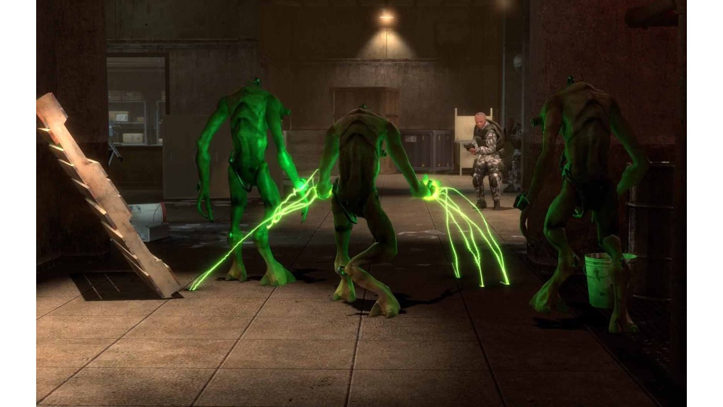 Black MesaDie menschlichen und außeridrischen Feinde wollen nicht nur Gordon Freeman an den Kragen, sondern bekämpfen sich auch gegenseitig.