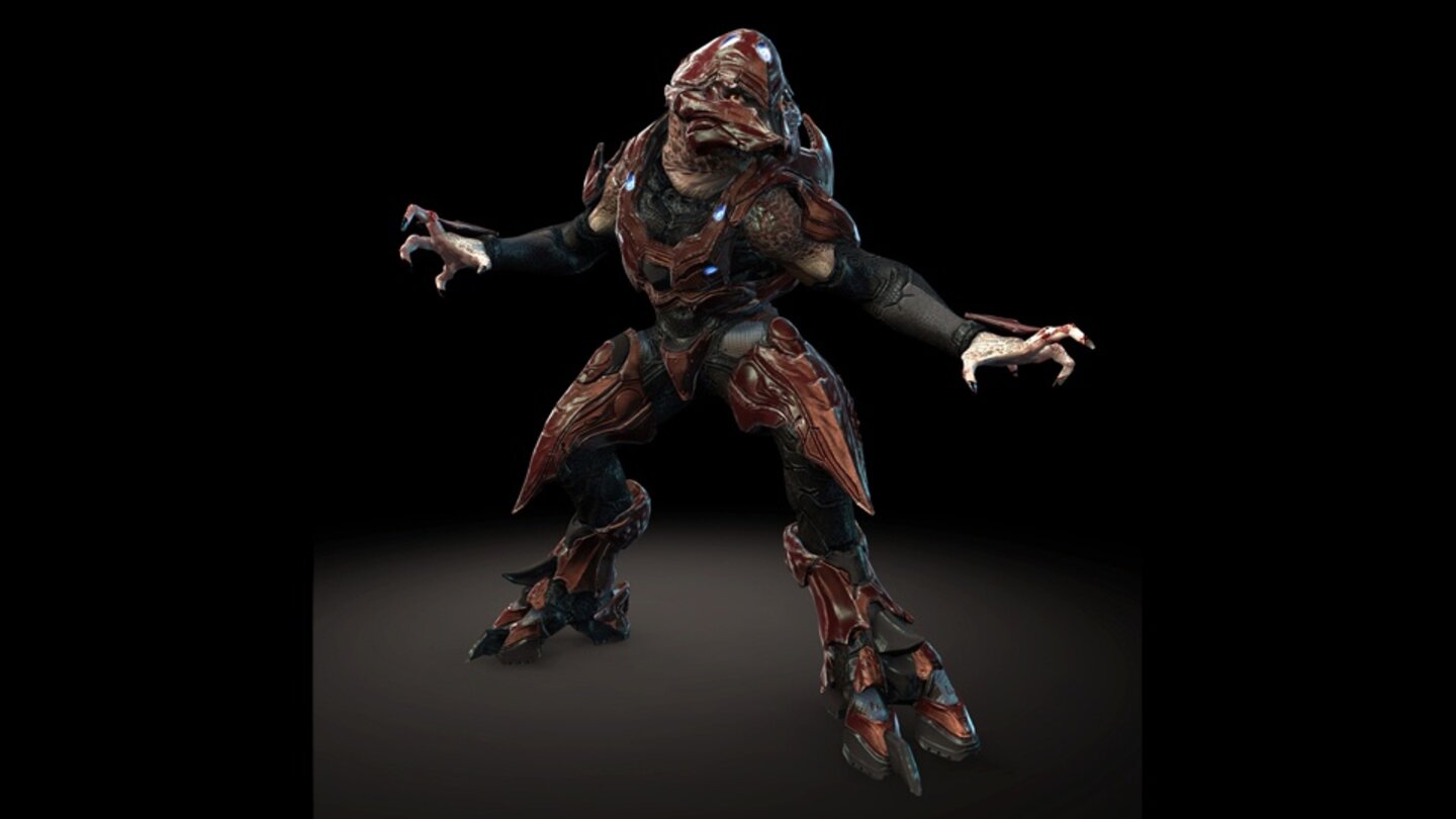 Halo 4 - AllianztruppenDie Truppen der Allianz, denen der Master Chief zuerst auf dem Wrack der Forward Unto Dawn und später wieder auf der Oberfläche Requiems begegnet, unterscheiden sich laut Cortana in ihrer Ausrüstung von den üblichen Kämpfern der Aliens (»arent outfitted like standard military«). Auch der Angriff auf die Forward Unto Dawn widerspricht dem Waffenstillstand, der seit Halo 3 zwischen der Allianz und den Menschen herrscht.