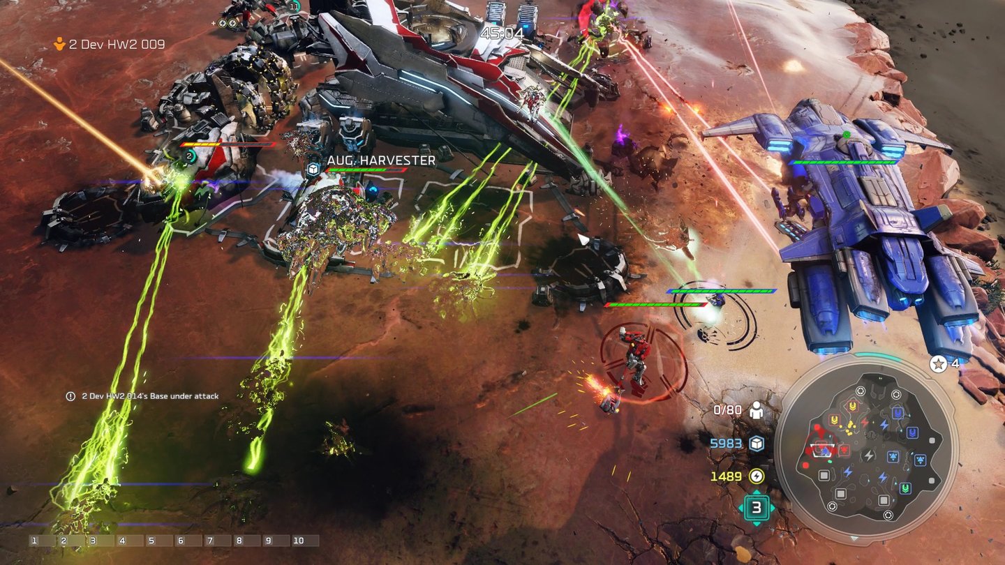 Halo Wars 2Die Condor rechts ist die Ultimate Unit der UNSC, sollte sich aber vor Luftabwehrraketen in Acht nehmen.