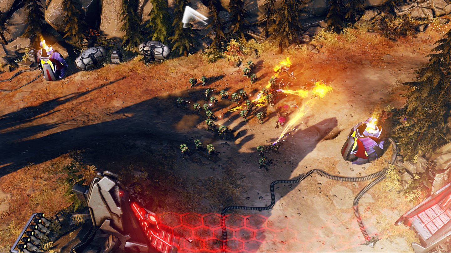 Halo Wars 2Flammenwerfer-Marines sind besonders effektiv gegen Infanterie und Feinde in Deckung.