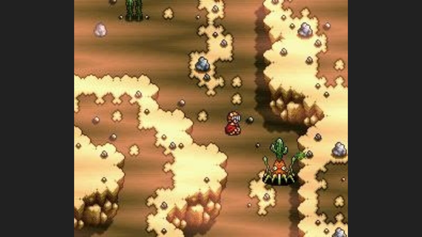 A brown area with some strange-looking enemies