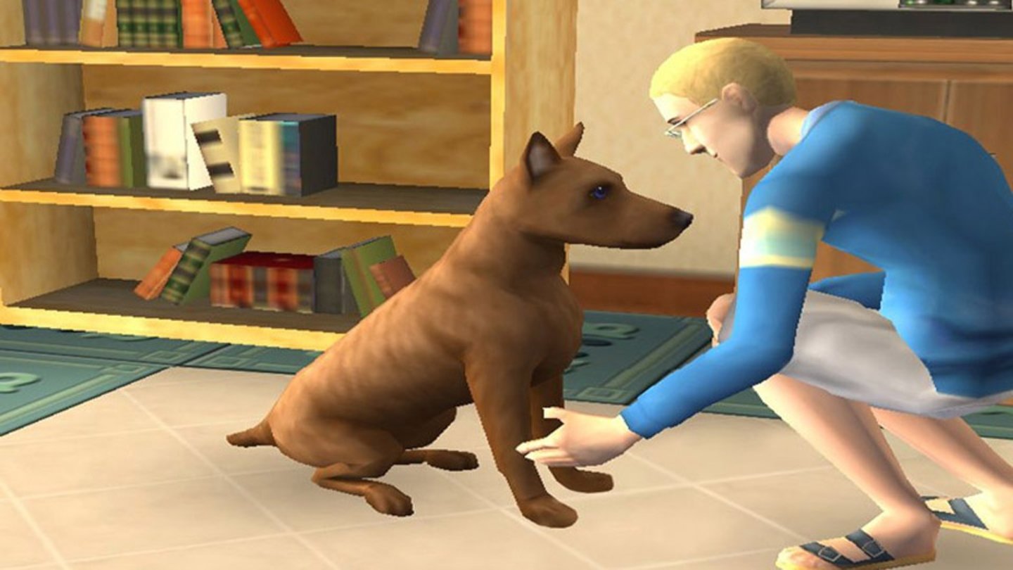 Die Sims 2: Haustiere (2006) Haustiere wurde 2006 veröffentlicht und führt wie Tierisch gut drauf für Die Sims Haustiere ein. Neben diversen Kleintieren können Hunde und Katzen erstellt werden, die von den Sims trainiert und versorgt werden. Wie ihre Besitzer altern auch die Tiere in mehreren Stufen – vom Welpen bis zum Oldie. Passend zur Haustierthematik kommen neue Gegenstände wie Hundekörbe oder Kratzbäume ins Spiel, die die Laune der Vierbeiner heben. Streunende Tiere wie Stinktiere und Wölfe sorgen für Unruhe in der Nachbarschaft, weil sie im Müll wühlen oder einen Sim durch ihren Biss in einen Werwolf verwandeln können.