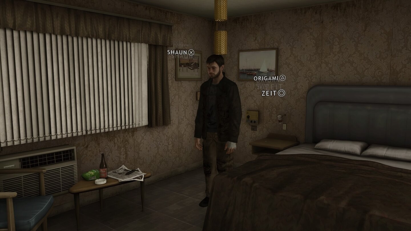 Heavy Rain (PS4)Per L2-Taste können wir die Gedanken unseres Charakters einsehen. Die Monologe kommen der Atmosphäre zugute und geben teilweise wertvolle Hinweise.