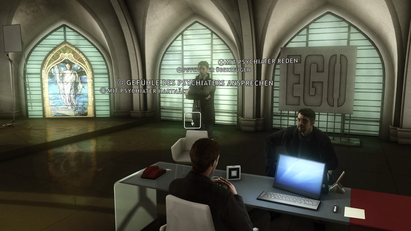 Heavy Rain (PS4)Hin und wieder können wir verschiedene Dialogoptionen wählen. Drücken wir nichts, übernimmt das Spiel die Entscheidung für uns.