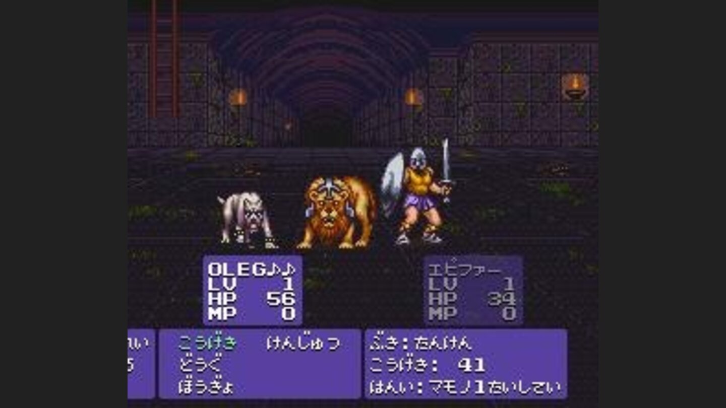 A battle in a dungeon