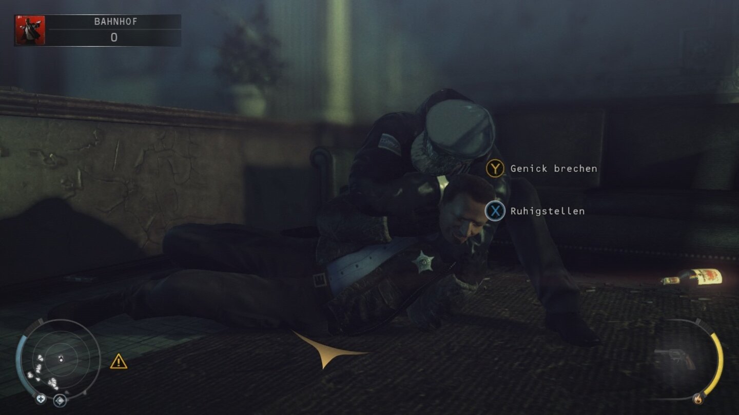 Hitman: AbsolutionQual der Wahl: Umbringen oder ruhigstellen? Das eine geht schneller, das andere setzt weniger Abzüge.