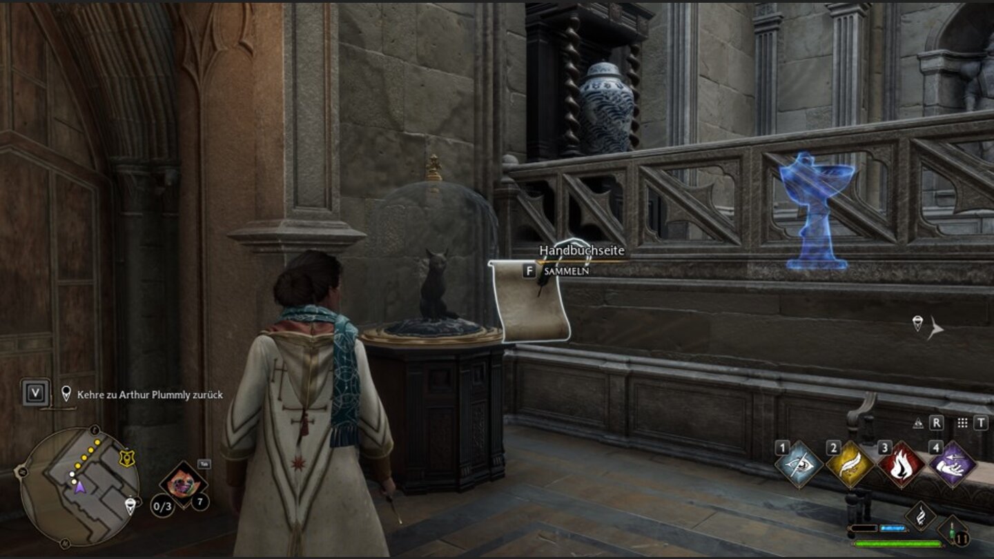 Hogwarts Legacy Revelio-Handbuchseiten 04 - Holzkatze