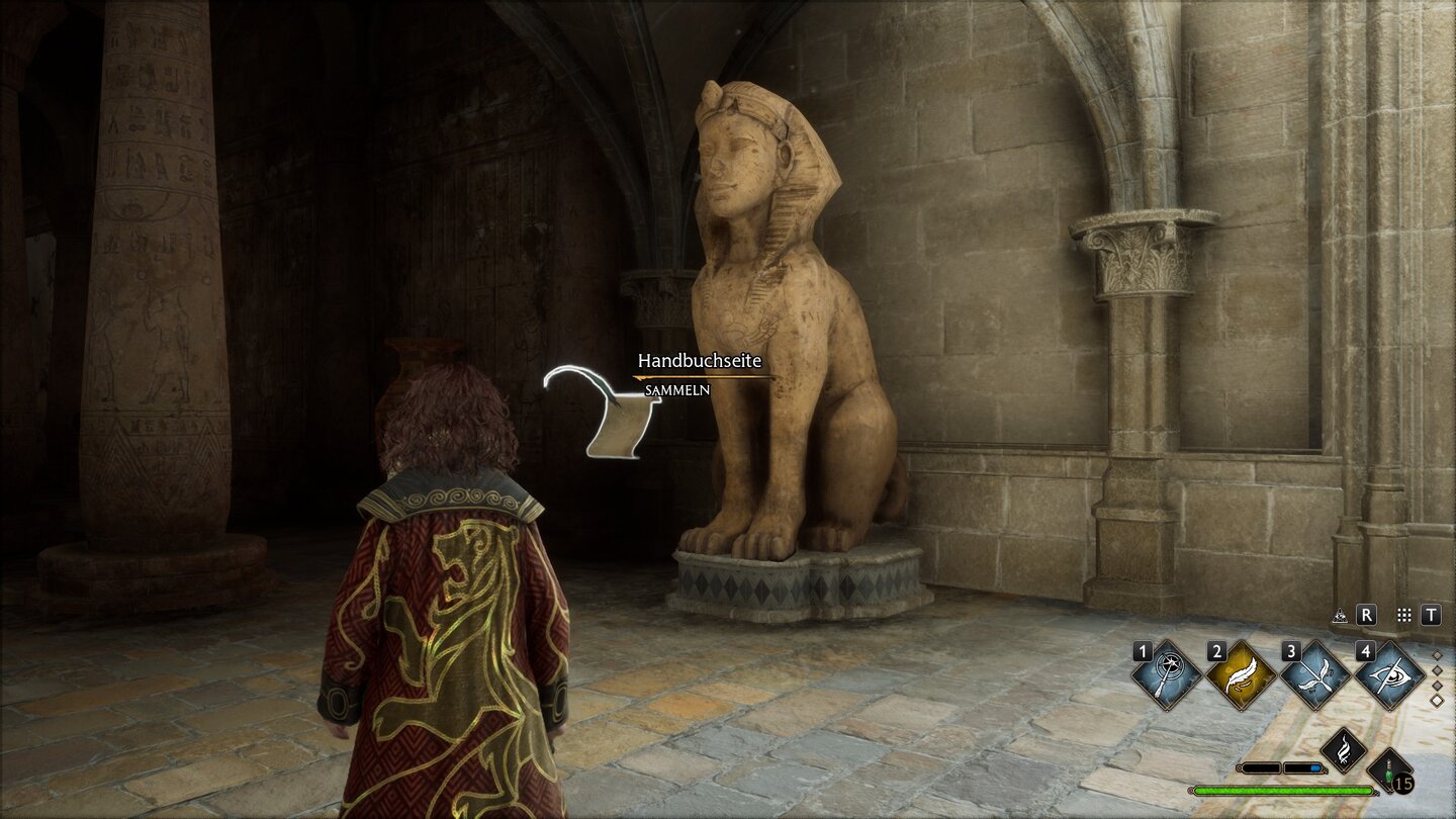 Hogwarts Legacy Revelio-Handbuchseiten 10 - Sphinx-Statue