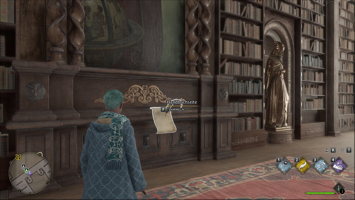 Hogwarts Legacy Revelio-Handbuchseiten Bibliotheksanbau 03 - Der alte Bibliothekar